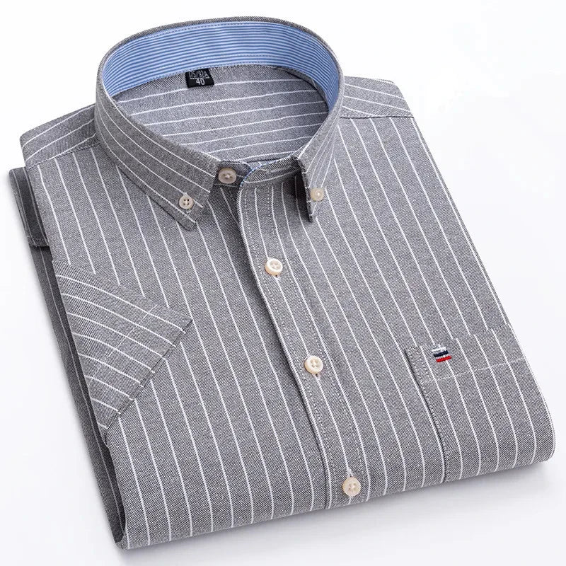 Men’s shirt with a tailored fit, button closure, and classic collar, perfect for office wear, business-casual outfits, social events, and everyday styling.