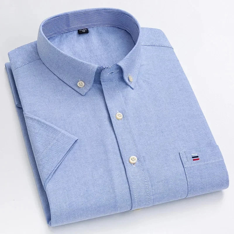Men’s shirt with a tailored fit, button closure, and classic collar, perfect for office wear, business-casual outfits, social events, and everyday styling.