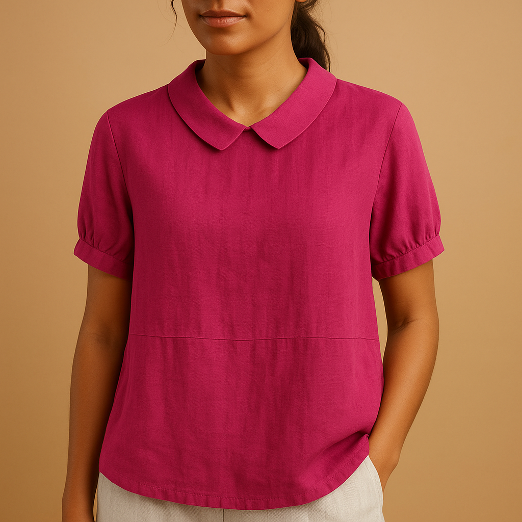 Women’s tailored elegant blouse in neutral and seasonal colors, ideal for office outfits, formal meetings, and smart casual looks.