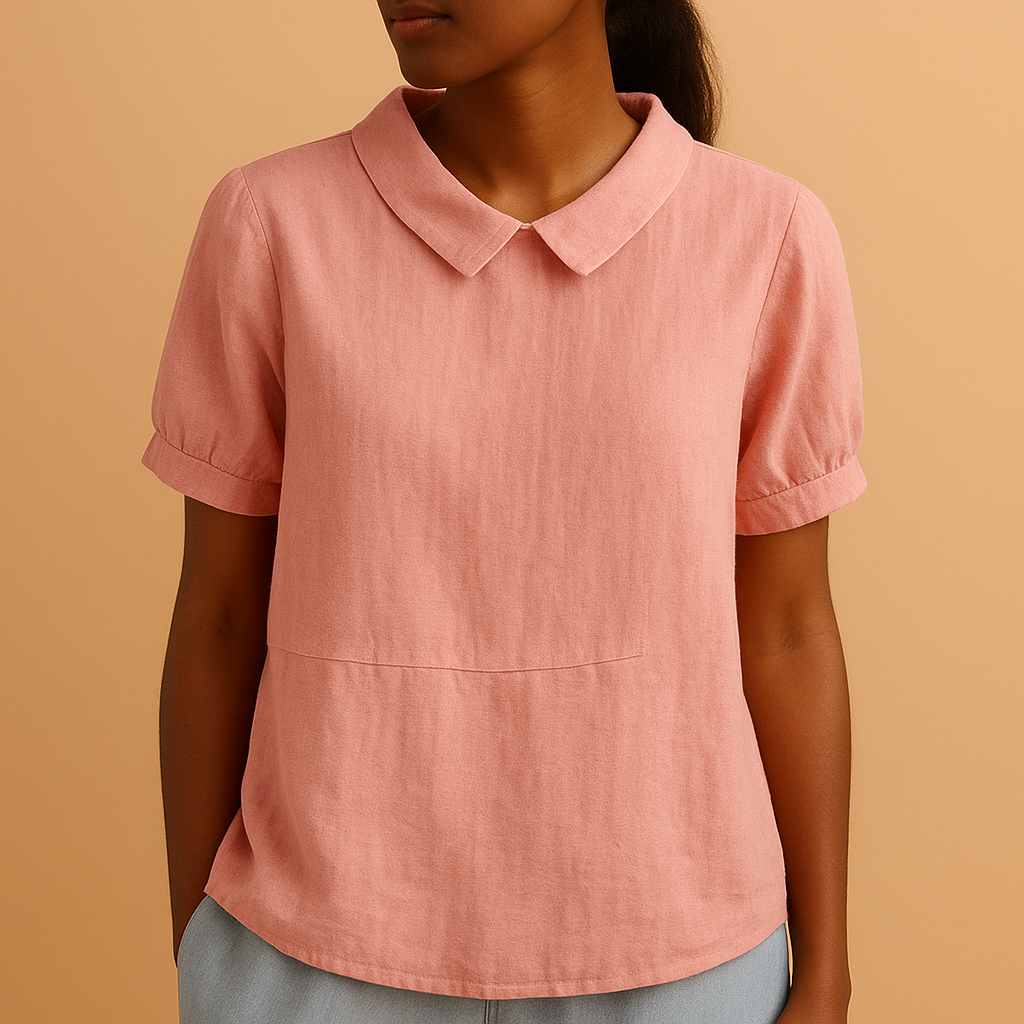 Women’s tailored elegant blouse in neutral and seasonal colors, ideal for office outfits, formal meetings, and smart casual looks.