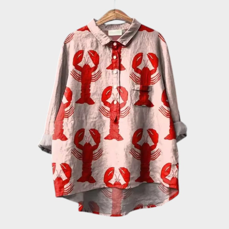 Women’s casual blouse with flattering fit and timeless silhouette, ideal for office wear, dinners, and everyday styling.