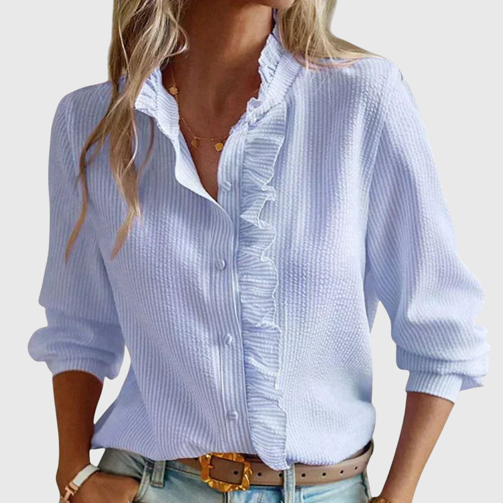 Women’s elegant blouse with flattering fit and timeless silhouette, ideal for office wear, dinners, and casual everyday styling.