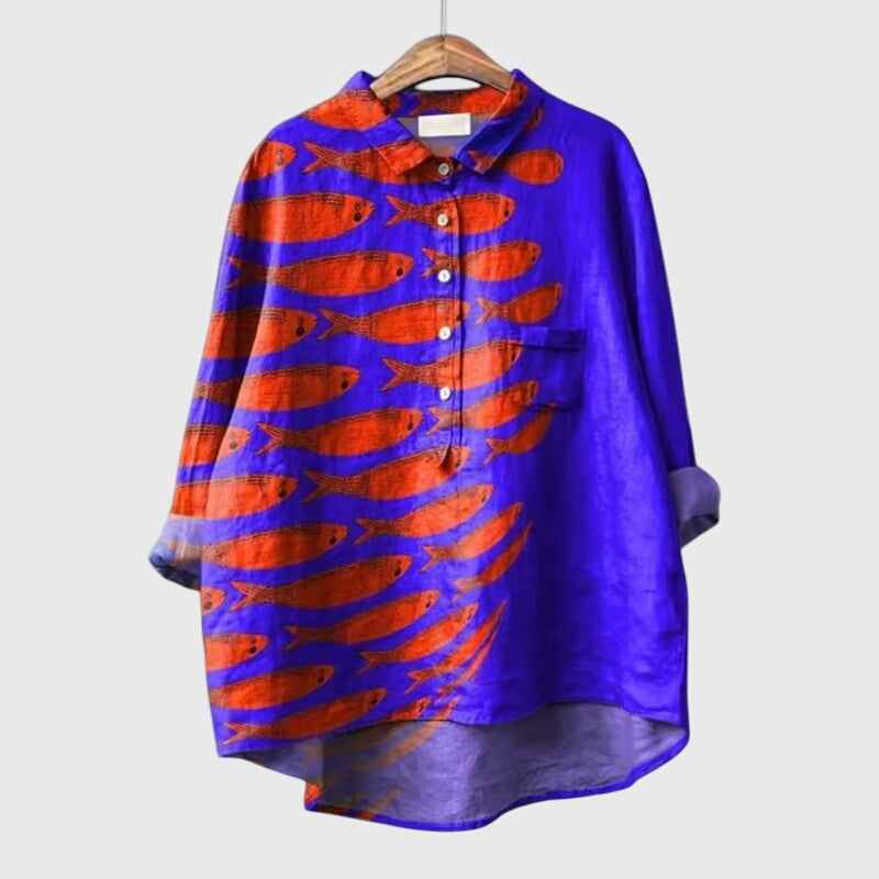 Women’s elegant blouse with a tailored fit and modern silhouette, suitable for office outfits, casual wear, and smart occasions.