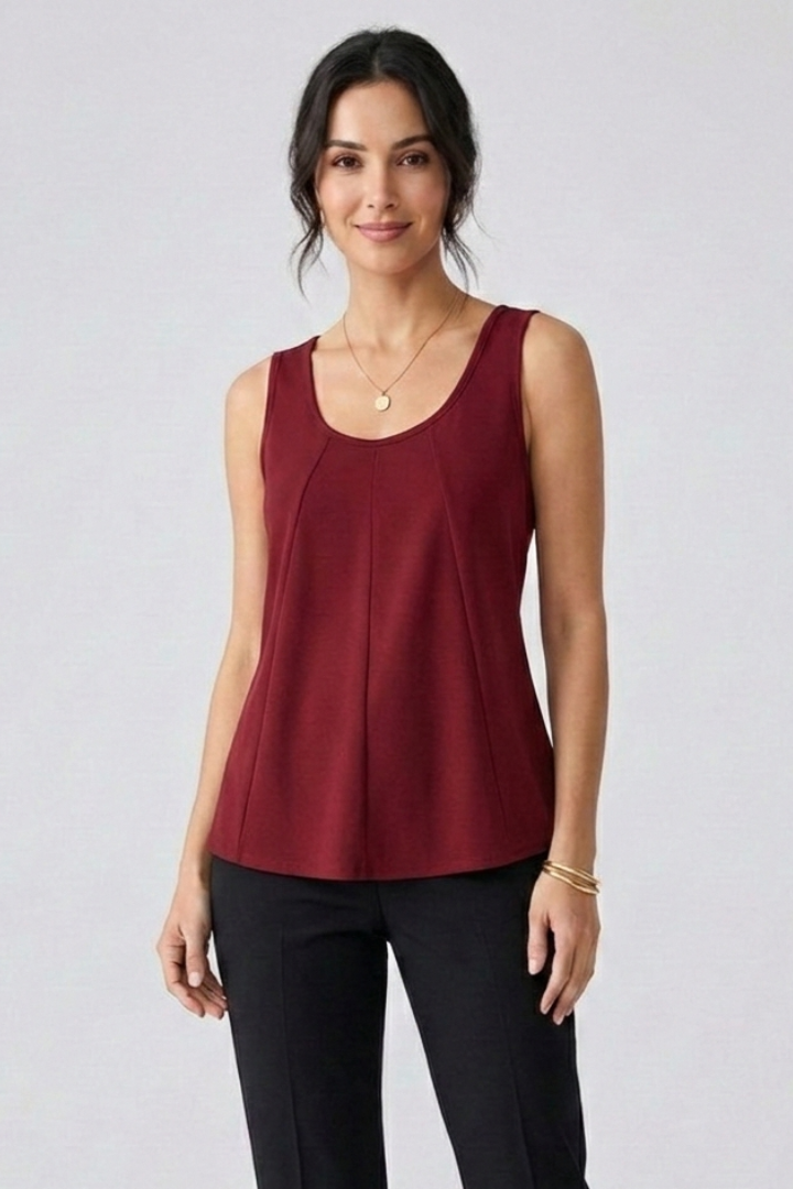 Women’s tank top with v-neckline and loose fit, designed for casual wear and summer outfits