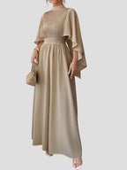 Elegant Beige Maxi Dress