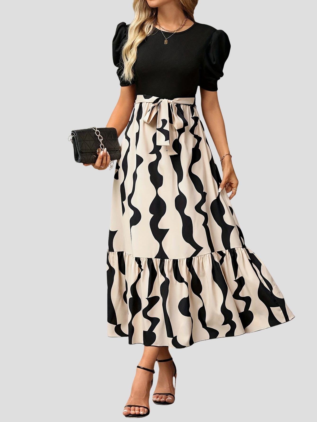 Elegant Print Summer Dress