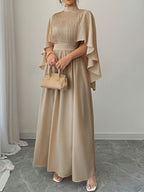 Elegant Beige Maxi Dress