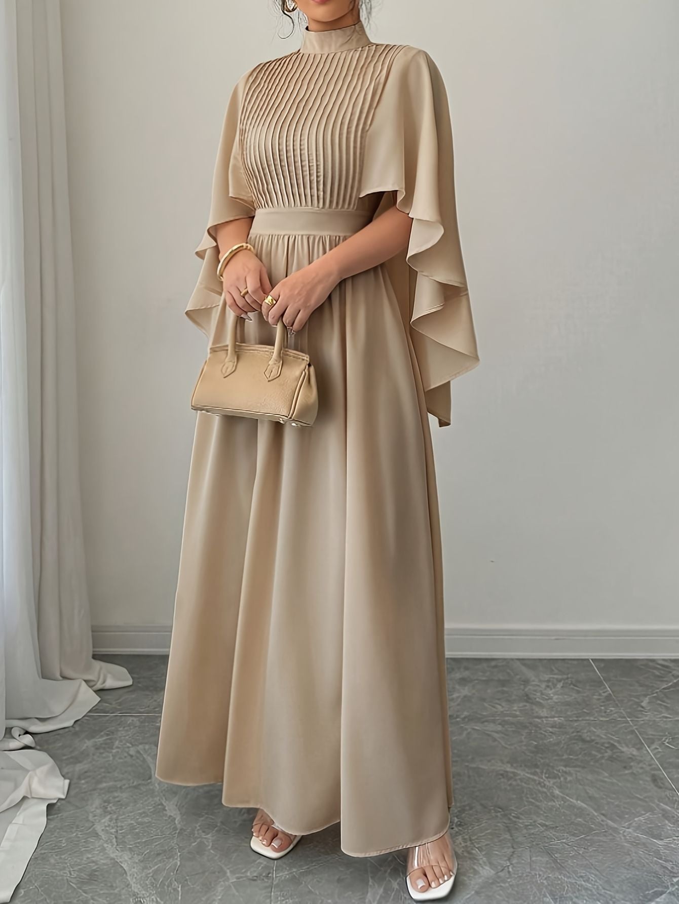 Elegant Beige Maxi Dress