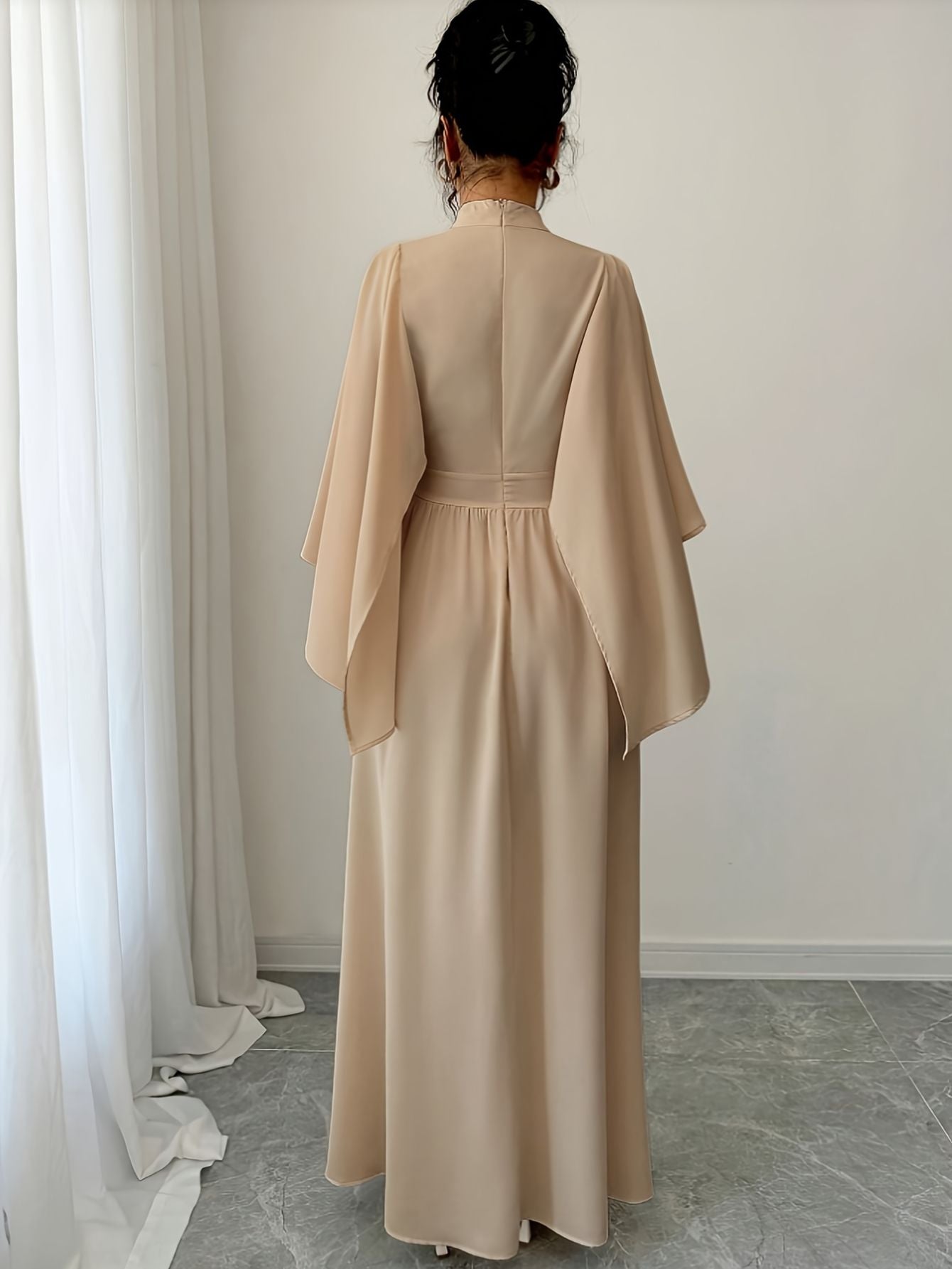 Elegant Beige Maxi Dress