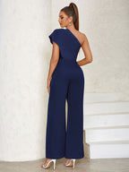 Elegant Off-Shoulder Wide Leg Jumpsuit