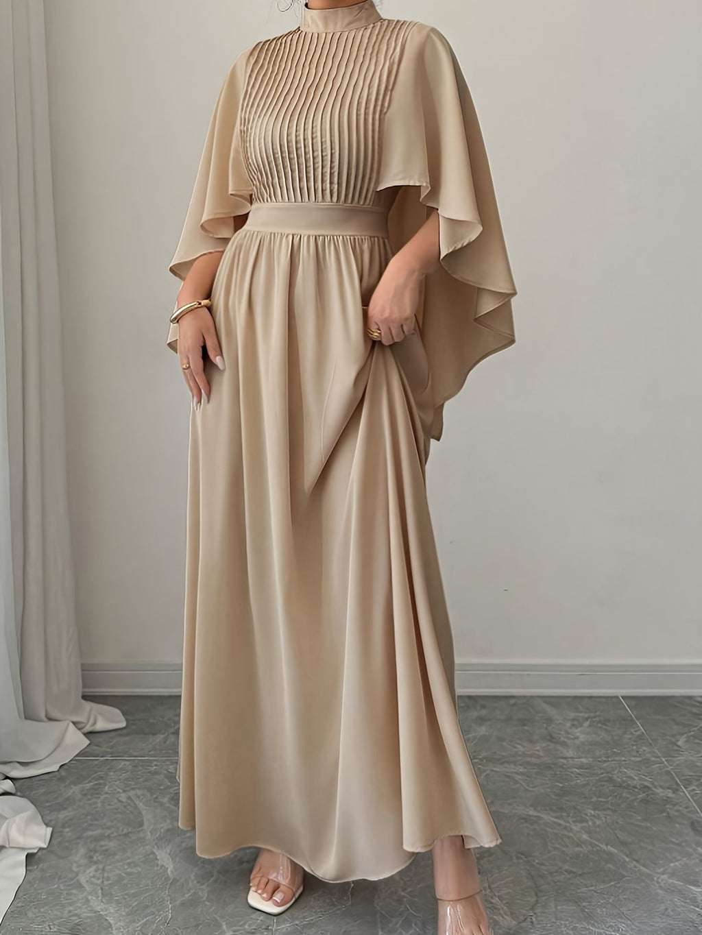 Elegant Beige Maxi Dress