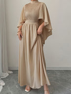 Elegant Beige Maxi Dress