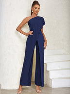 Elegant Off-Shoulder Wide Leg Jumpsuit