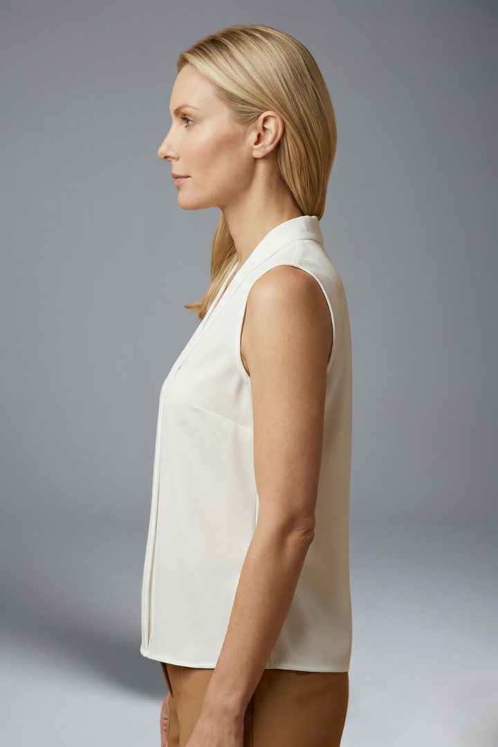 Women’s Sleeveless Top with Round Neckline | Audrey
