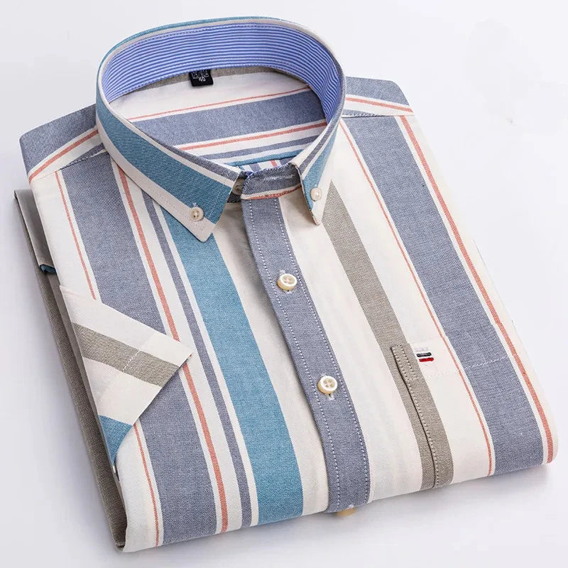 Men’s shirt with a tailored fit, button closure, and classic collar, perfect for office wear, business-casual outfits, social events, and everyday styling.