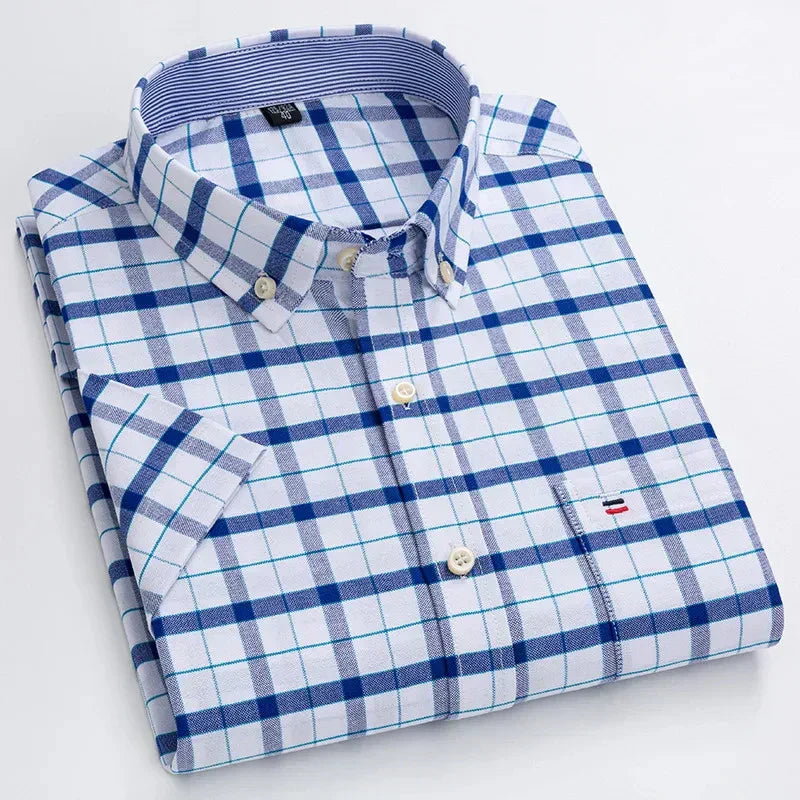 Men’s shirt with a tailored fit, button closure, and classic collar, perfect for office wear, business-casual outfits, social events, and everyday styling.