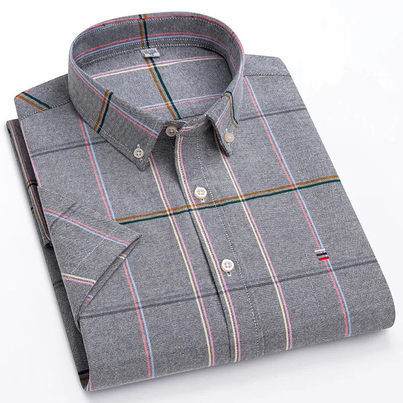 Men’s shirt with a tailored fit, button closure, and classic collar, perfect for office wear, business-casual outfits, social events, and everyday styling.