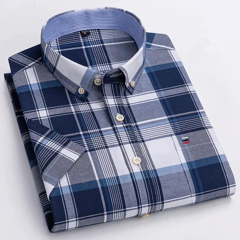 Men’s shirt with a tailored fit, button closure, and classic collar, perfect for office wear, business-casual outfits, social events, and everyday styling.