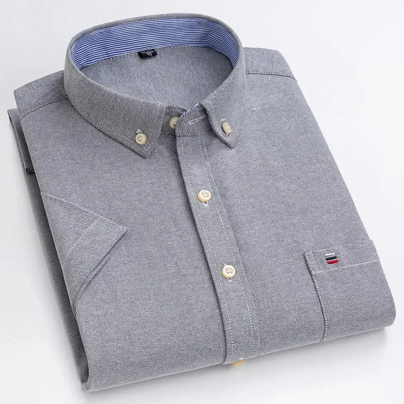 Men’s shirt with a tailored fit, button closure, and classic collar, perfect for office wear, business-casual outfits, social events, and everyday styling.