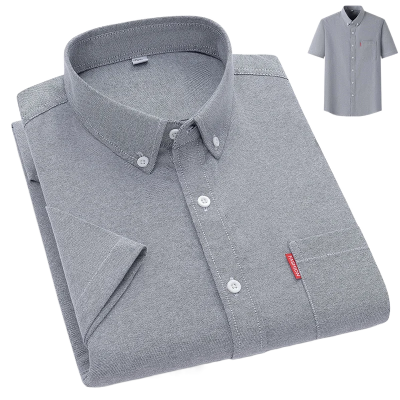 Men’s summer shirt with a button closure, relaxed fit, and classic design, ideal for vacations, beach days, outdoor gatherings, and casual summer wear.