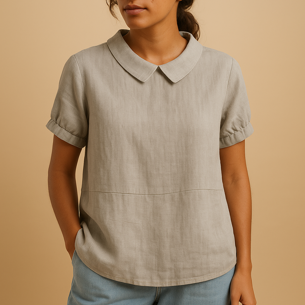 Women’s tailored elegant blouse in neutral and seasonal colors, ideal for office outfits, formal meetings, and smart casual looks.