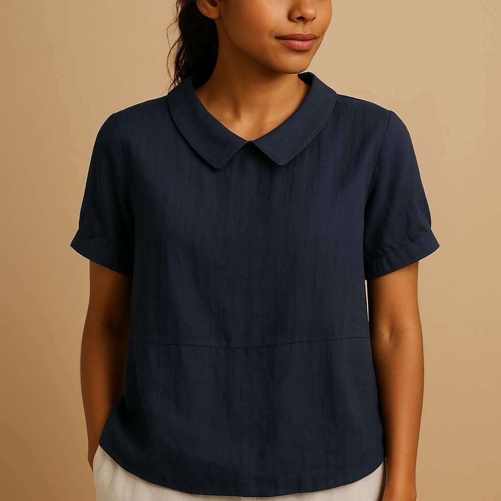 Women’s tailored elegant blouse in neutral and seasonal colors, ideal for office outfits, formal meetings, and smart casual looks.