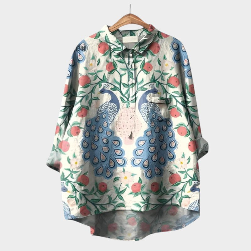 Women’s casual blouse with flattering fit and timeless silhouette, ideal for office wear, dinners, and everyday styling.