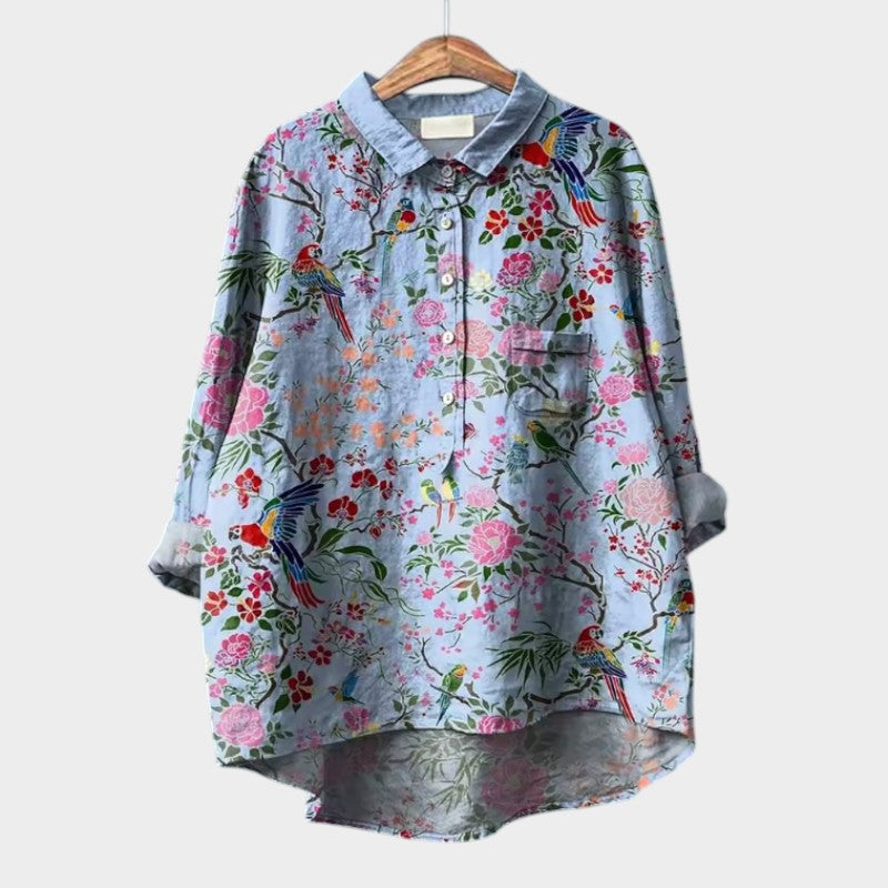 Women’s casual blouse with flattering fit and timeless silhouette, ideal for office wear, dinners, and everyday styling.