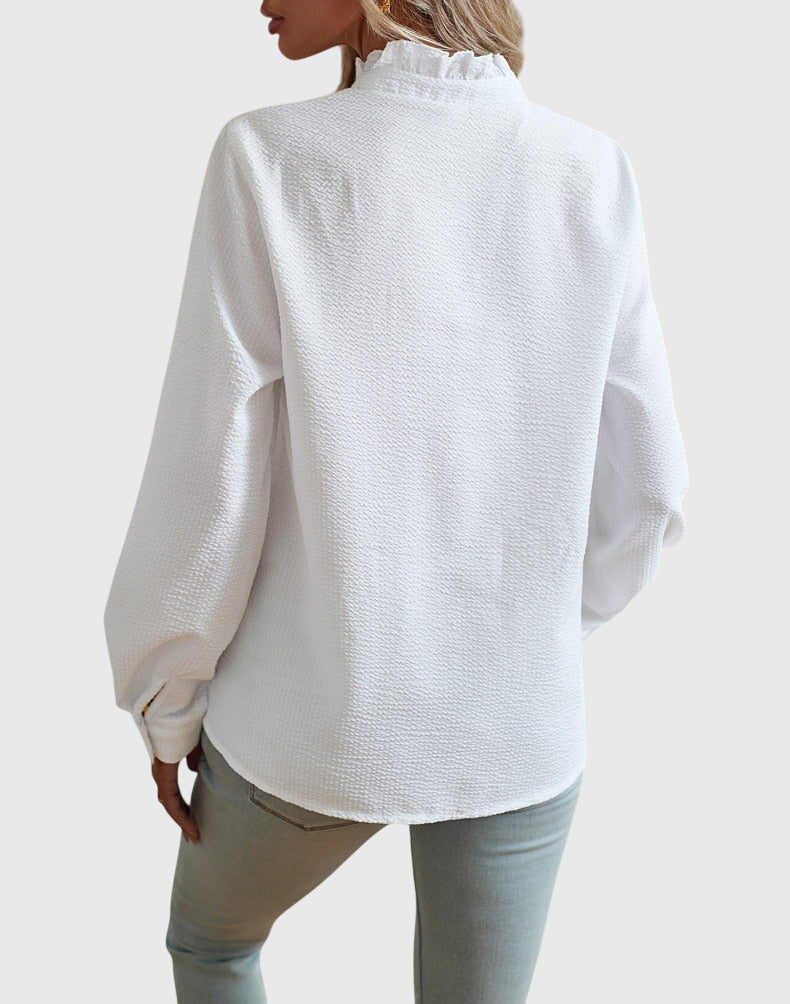 Women’s elegant blouse with flattering fit and timeless silhouette, ideal for office wear, dinners, and casual everyday styling.