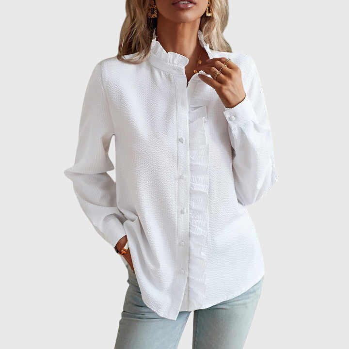 Women’s elegant blouse with flattering fit and timeless silhouette, ideal for office wear, dinners, and casual everyday styling.