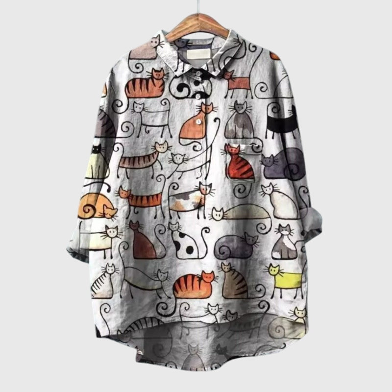 Women’s elegant blouse with a tailored fit and modern silhouette, suitable for office outfits, casual wear, and smart occasions.