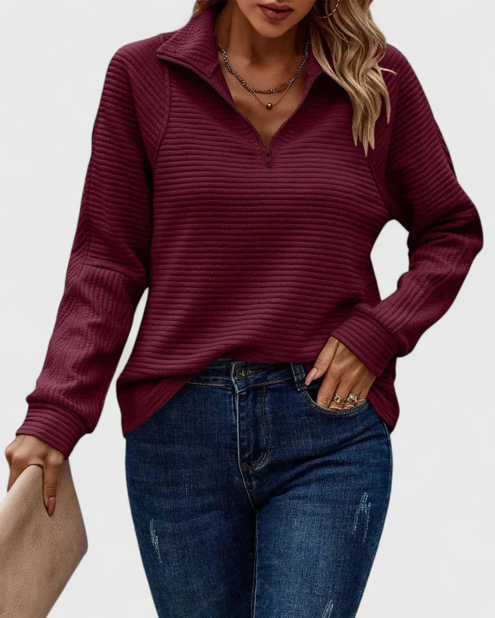 Women’s sweater with a relaxed fit and timeless design, ideal for casual wear, office outfits, and smart-casual occasions.