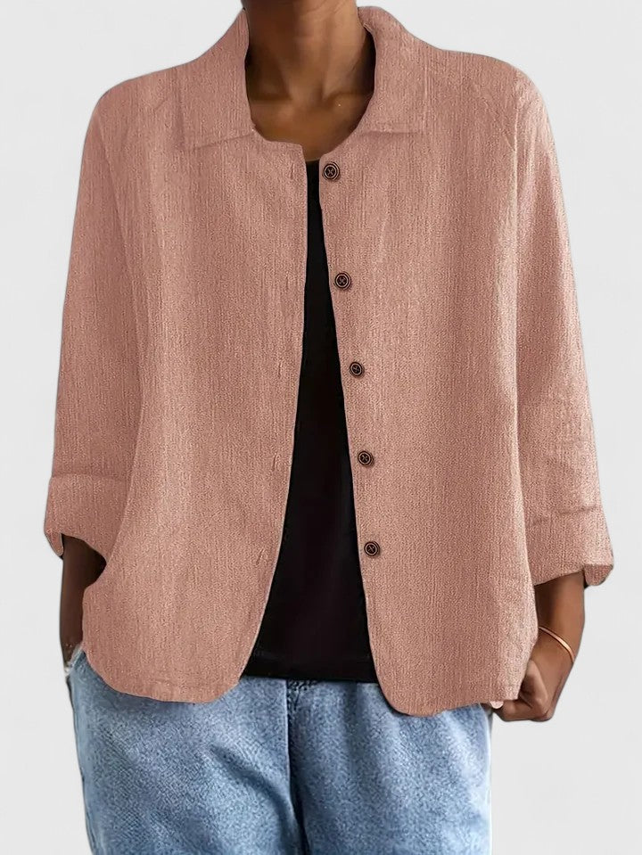 Women’s top with an open front design and relaxed fit, ideal for layering, casual outings, and everyday styling.